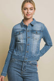 Stretchy Denim Jacket | Medium Wash