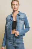 Stretchy Denim Jacket | Medium Wash