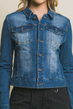 Stretchy Denim Jacket | Dark Wash
