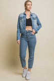 Stretchy Denim Jacket | Medium Wash