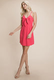 Tie Knot Bust Mini Dress | Fuchsia