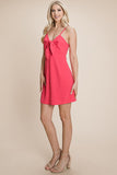 Tie Knot Bust Mini Dress | Fuchsia