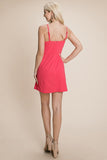 Tie Knot Bust Mini Dress | Fuchsia