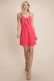 Tie Knot Bust Mini Dress | Fuchsia