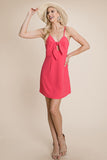 Tie Knot Bust Mini Dress | Fuchsia