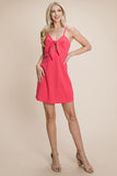 Tie Knot Bust Mini Dress | Fuchsia