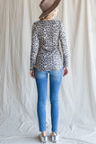 Leopard Long Sleeve Button Top | Brown Mix