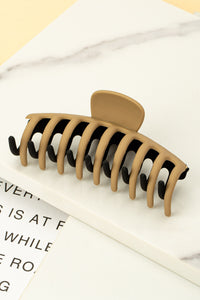 Two Tone Jumbo Hair Claw | Black+Taupe