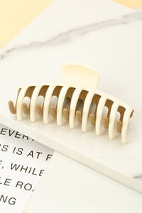 Two Tone Jumbo Hair Claw | Taupe+Ivory