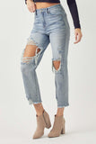 Risen Jeans | High Rise Crop Straight Slim