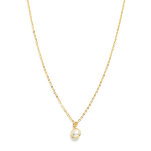 Pearl Pendant Chain | Gold Necklace