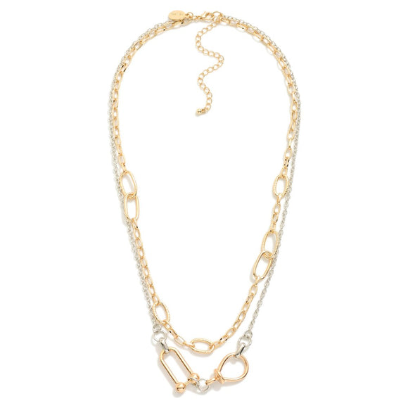 Chain Link Layered Necklace | Gold/Silver