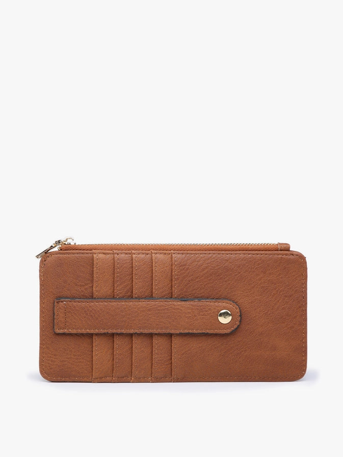 Saige Slim Card Holder Wallet | Brown