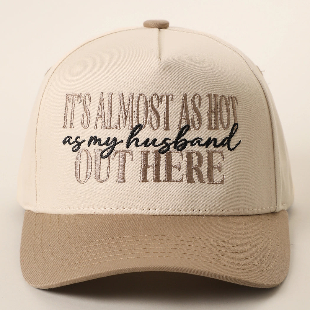 It's Almost As Hot As My Husband Trucker Cap | Beige