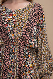 Leopard+Floral Mix Dress | Black