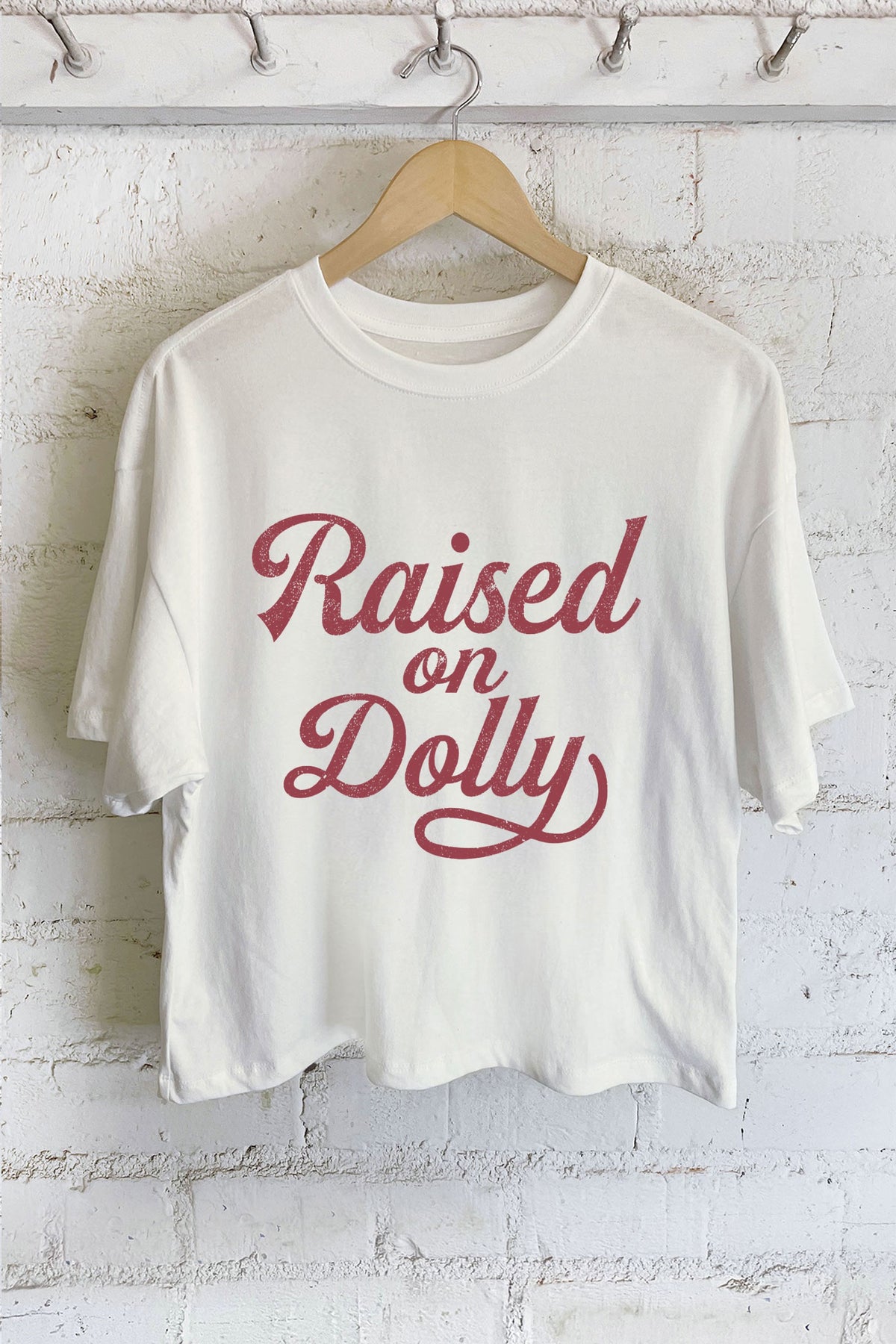 Raised On Dolly Cropped Midi Tee | Natural