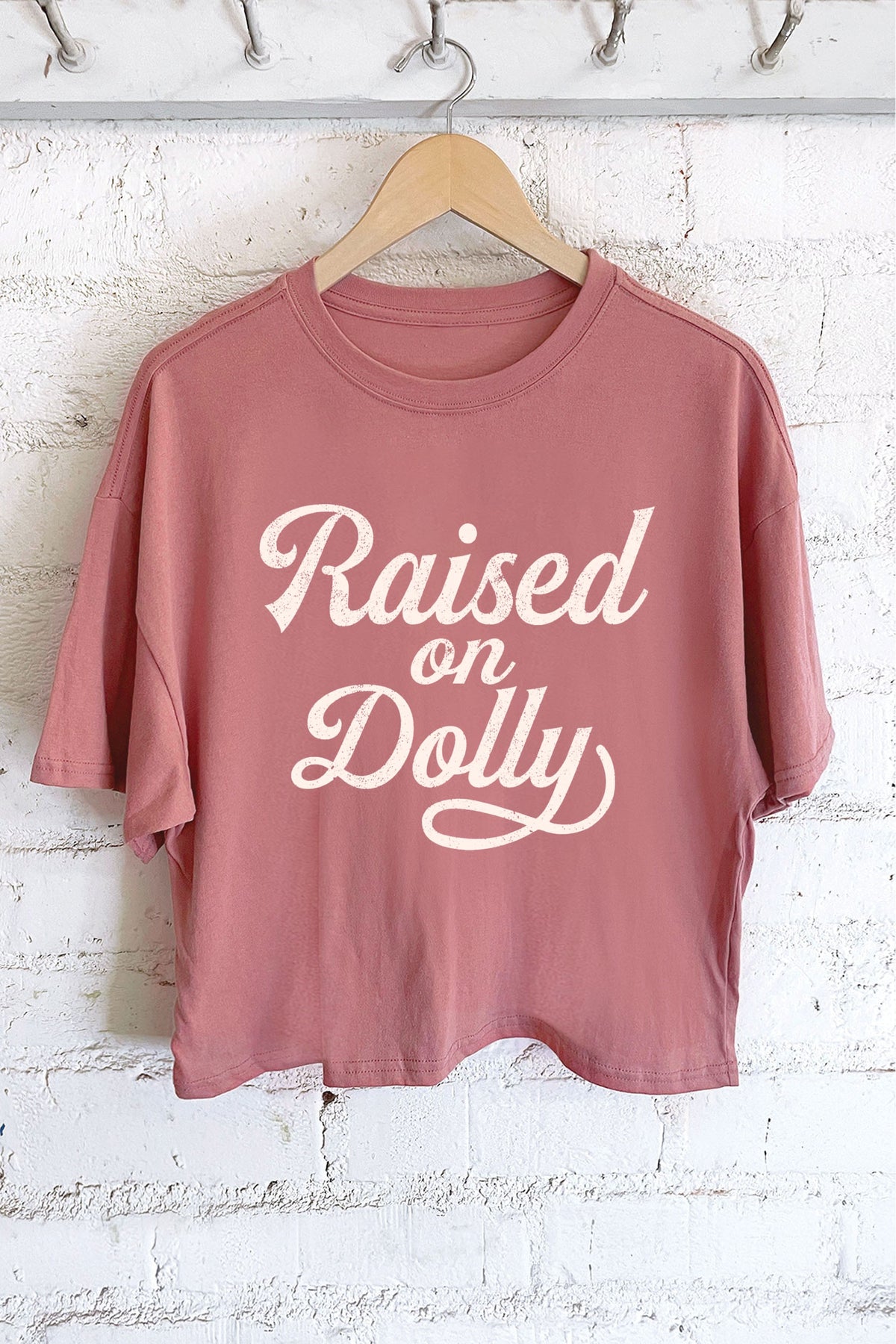 Raised On Dolly Cropped Midi Tee | Mauve