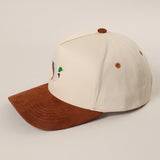 Flying Mallard Suede Trucker Cap | Cinnamon