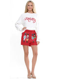 Sequin Nutcracker Shorts | Red
