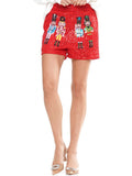 Sequin Nutcracker Shorts | Red