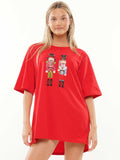 Sequin Nutcracker Tunic Top/Dress | Red