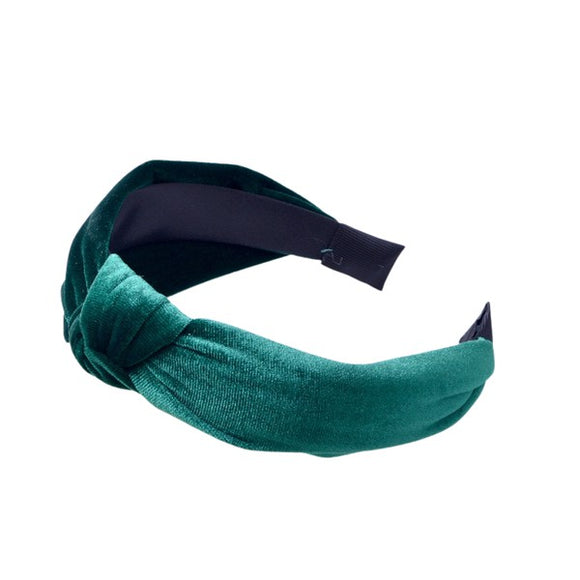 Velvet Knot Headband | Emerald