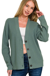 Button Down Sweater Cardigan | Ash Jade