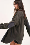 Oversized Fleece Shacket | Carbon