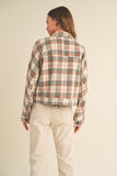 Plaid Front Pocket Short Jacket | Blush Mix