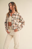 Plaid Front Pocket Short Jacket | Blush Mix