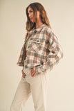 Plaid Front Pocket Short Jacket | Blush Mix