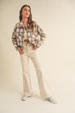 Plaid Front Pocket Short Jacket | Blush Mix