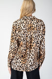 Leopard Button Front Top | Brown Mix