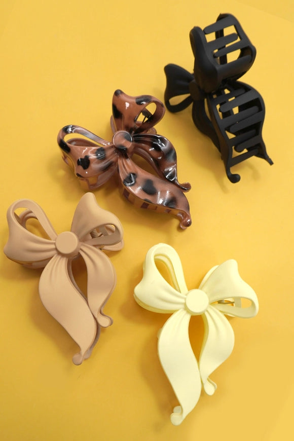 Matte Bow Hair Claw Clips | Various