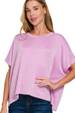 Ribbed Boxy Top | Mauve