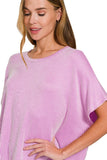 Ribbed Boxy Top | Mauve