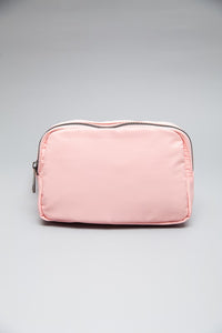 Crossbody Nylon Belt Bag | Pink