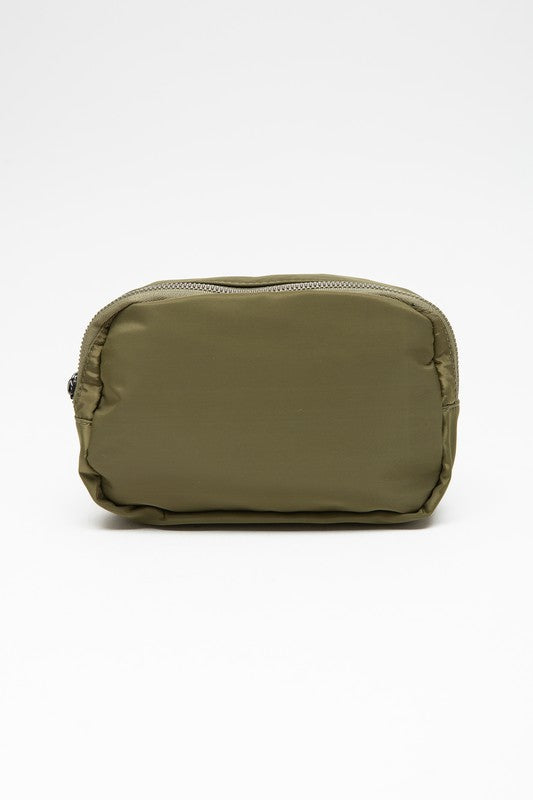 Crossbody Nylon Belt Bag | Olive