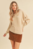 Dolman Sleeve Knit Sweater Top | Beige