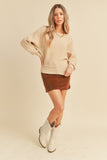 Dolman Sleeve Knit Sweater Top | Beige