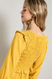 Ruffled Smocked Dress | Honey