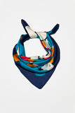 Silky Bandana Scarf | Spotted Color Block