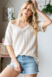 Twist Cable Knit Top | Cream