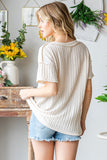 Twist Cable Knit Top | Cream