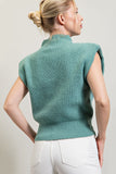 Cap Sleeve Sweater Top | Sage