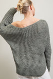 Loose Fit Knit Sweater | Sage