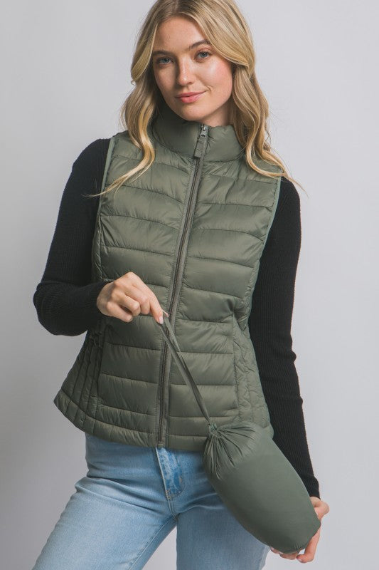 *DOORBUSTER DEAL | Light Packable Puffer Vest | Evergreen