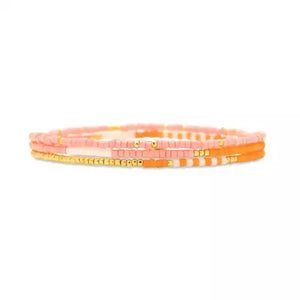 PURA VIDA Ring | Mixed Pink Orange 3pc Set