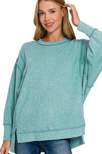 Hacci Oversized Sweater | Dusty Teal