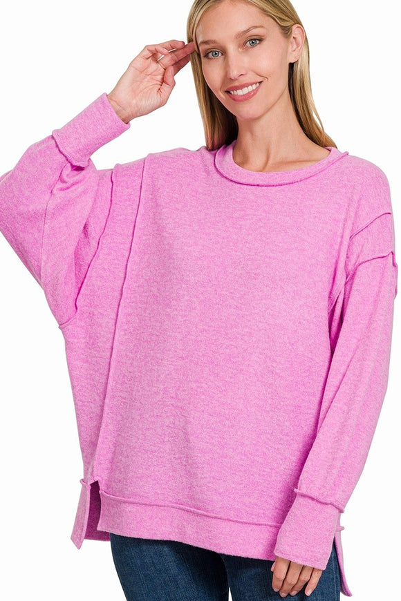 Hacci Oversized Sweater | Mauve